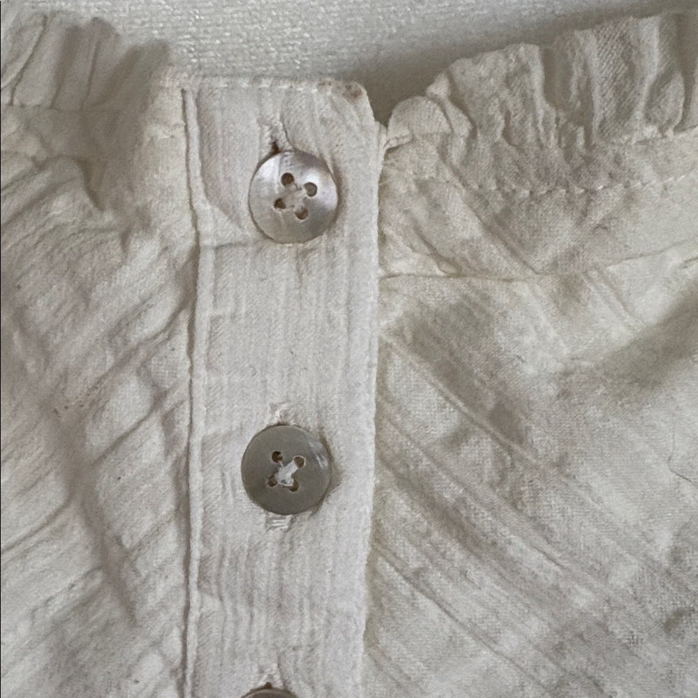 FREE. PEOPLE. Elegant White Ruffled Women's Top size XS - Picture 4 of 10